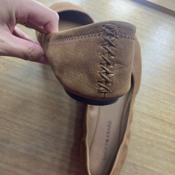 Lucky Brand Emmie Flat, Light Cognac, Size 9 - Picture 5 of 8